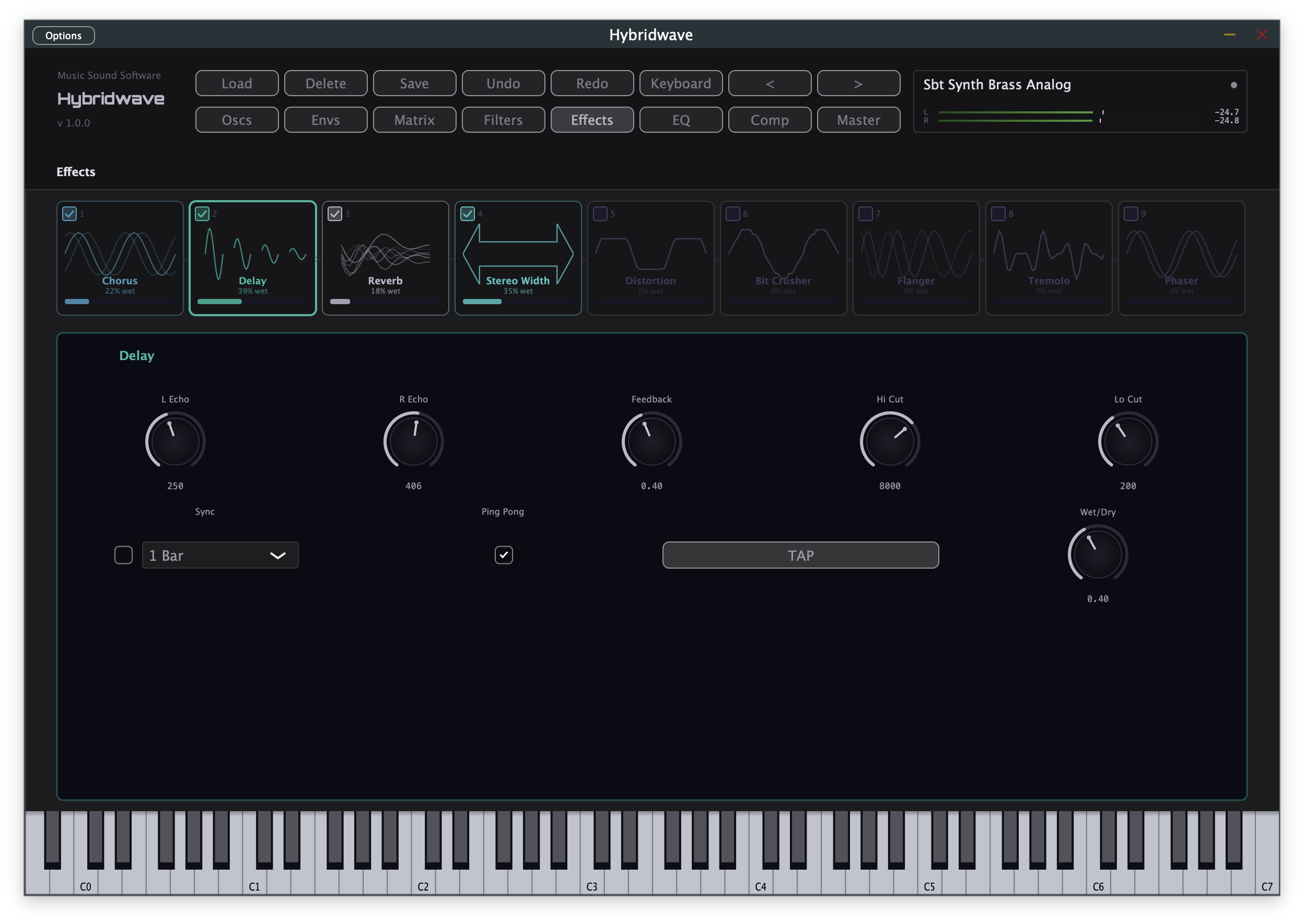 Hybridwave Effects page