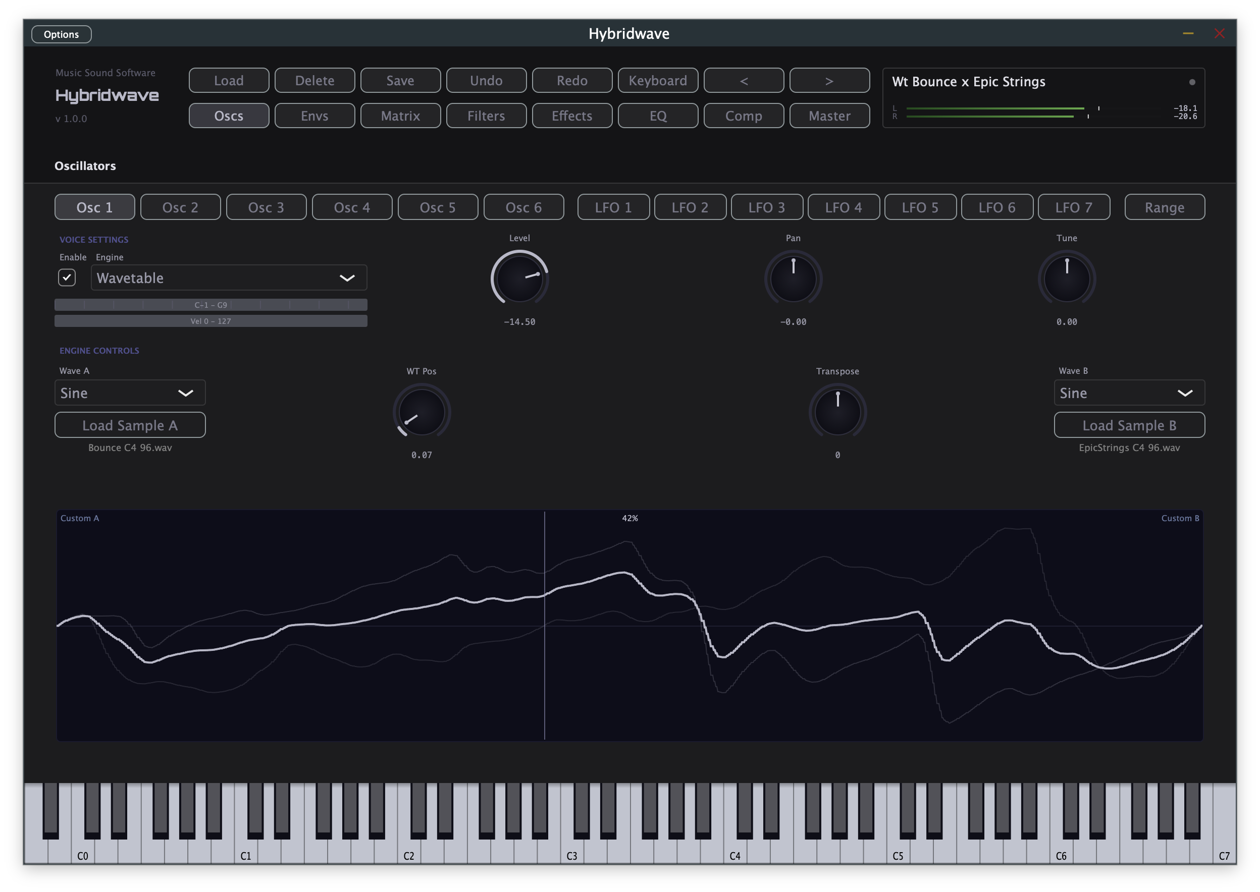 Hybridwave Wavetable engine